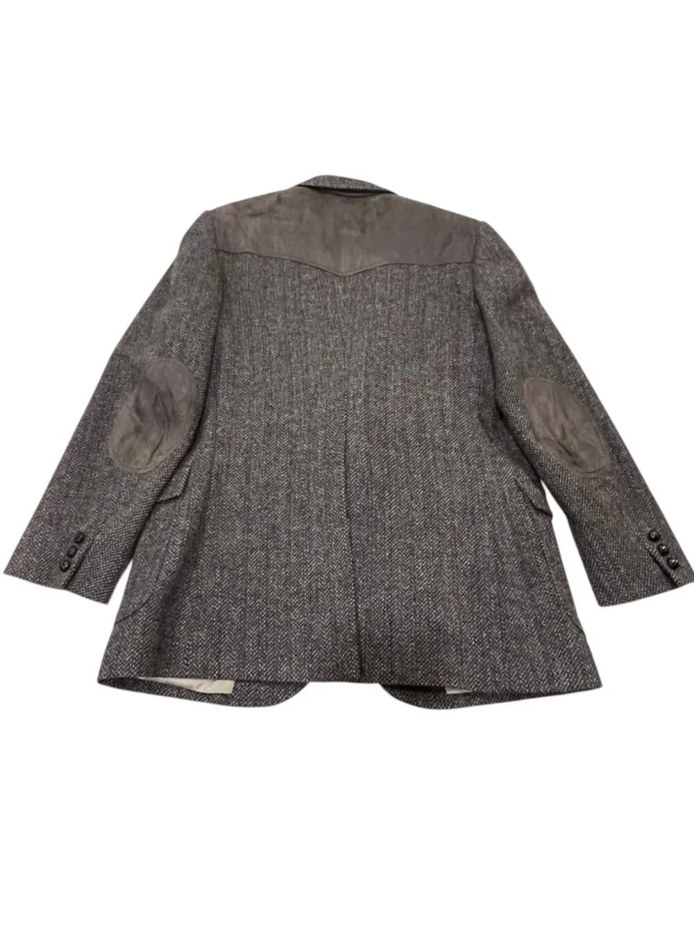 Pendleton Vtg Western-style Sport Coat, Gray Herringbone, 42L